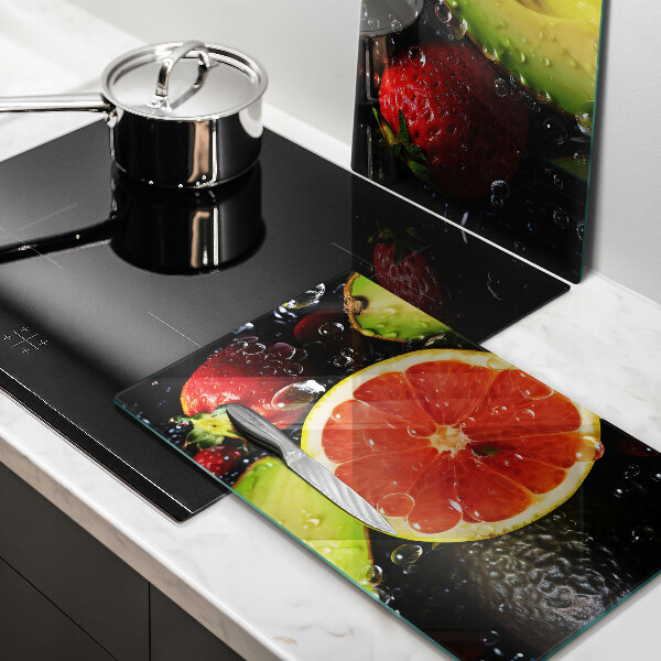 Üveg vágódeszka Gyümölcsök és zöldségek