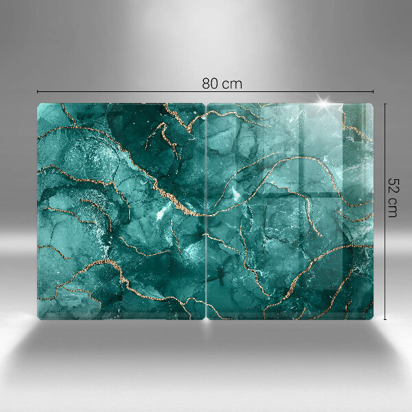 Üveg vágódeszka Kék márvány