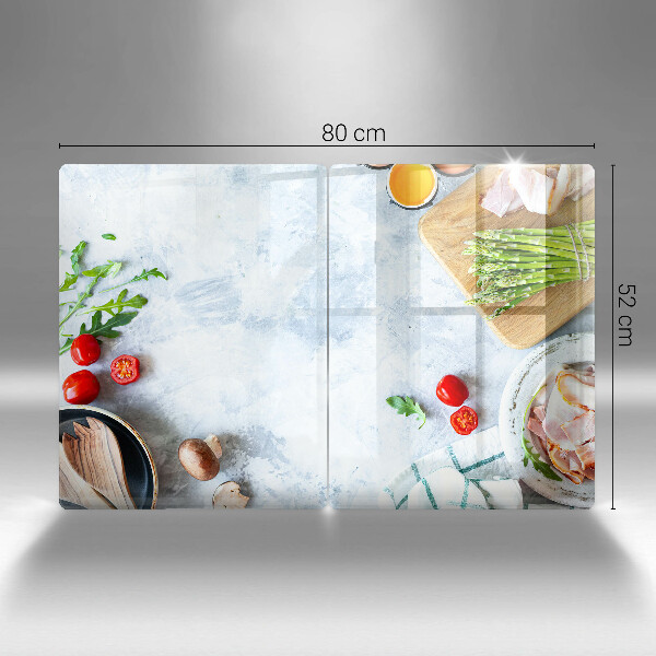 Üveg vágódeszka Hozzávalók a konyhában