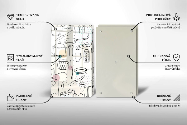 Üveg vágódeszka Konyhai kiegészítők