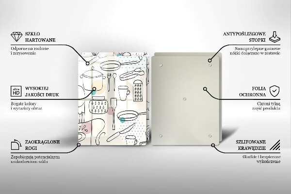 Üveg vágódeszka Konyhai kiegészítők