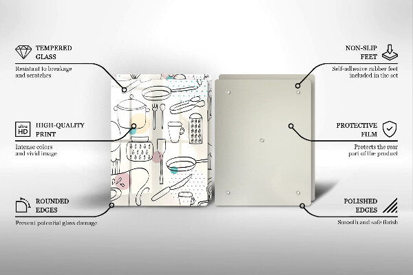 Üveg vágódeszka Konyhai kiegészítők