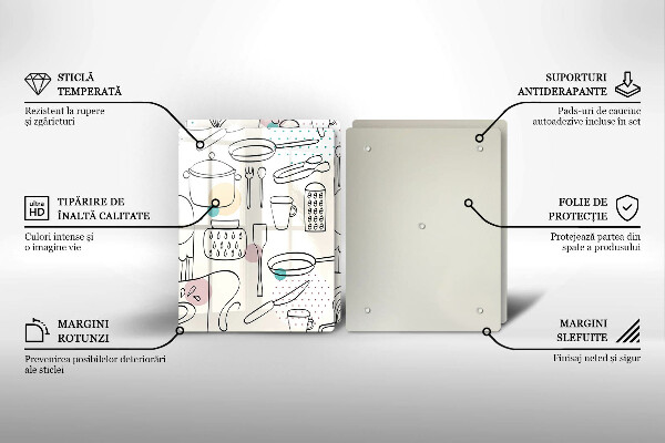 Üveg vágódeszka Konyhai kiegészítők