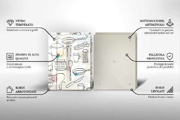 Üveg vágódeszka Konyhai kiegészítők