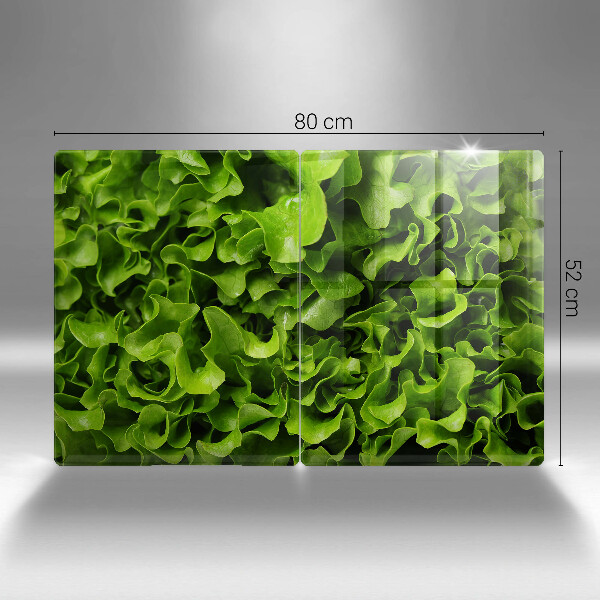 Üveg vágódeszka Zöld saláta levelek