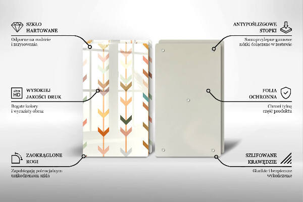 Üveg vágódeszka Geometriai elemek