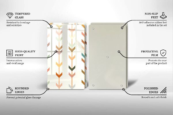 Üveg vágódeszka Geometriai elemek