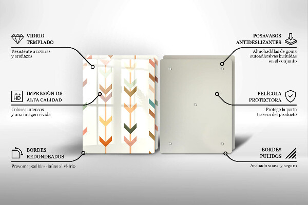 Üveg vágódeszka Geometriai elemek