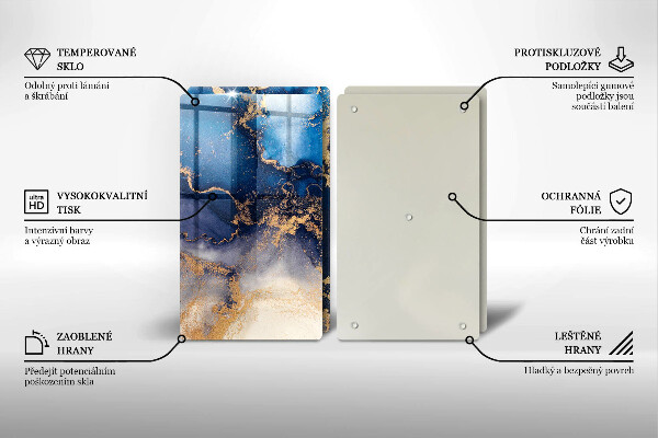 Üveg vágódeszka Márvány absztrakció