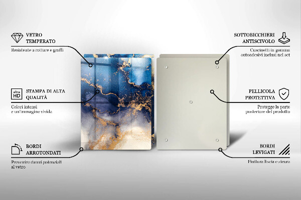 Üveg vágódeszka Márvány absztrakció