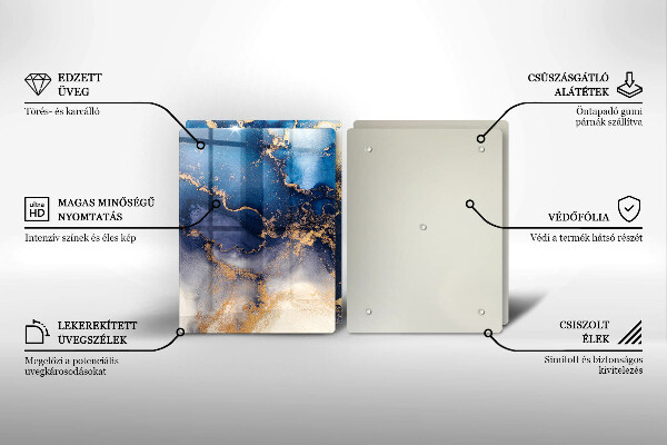 Üveg vágódeszka Márvány absztrakció