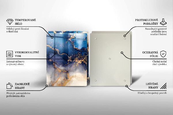 Üveg vágódeszka Márvány absztrakció