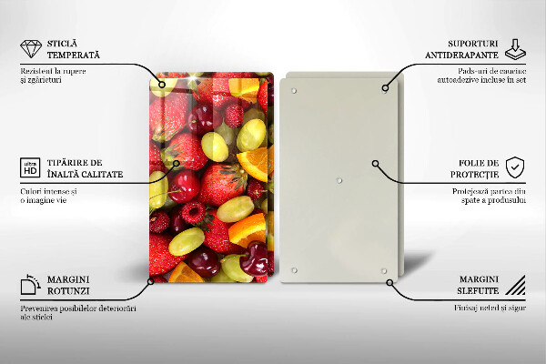 Üveg vágódeszka Nyári gyümölcsök