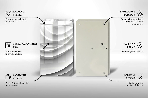 Üveg vágódeszka Geometriai vonalak