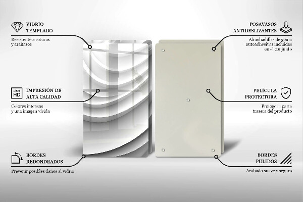Üveg vágódeszka Geometriai vonalak