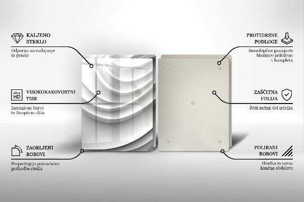 Üveg vágódeszka Geometriai vonalak