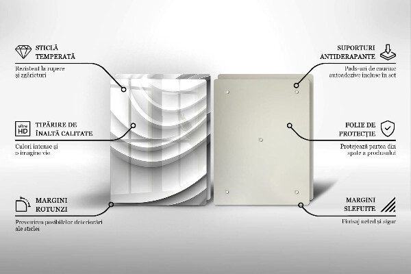 Üveg vágódeszka Geometriai vonalak
