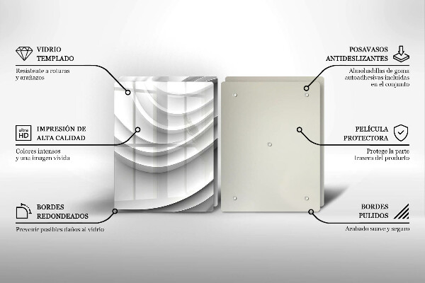 Üveg vágódeszka Geometriai vonalak