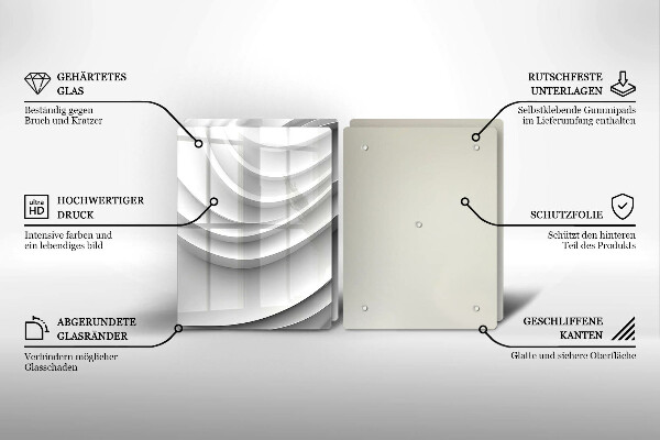 Üveg vágódeszka Geometriai vonalak