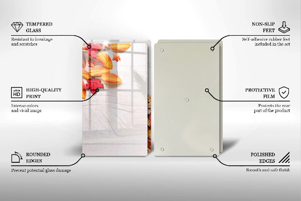 Üveg vágódeszka Őszi levelek