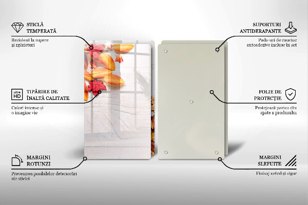 Üveg vágódeszka Őszi levelek