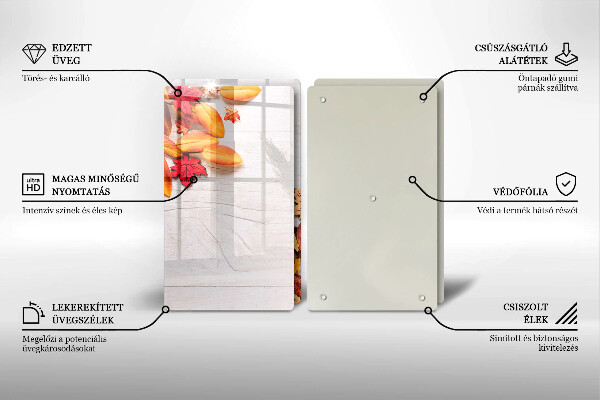 Üveg vágódeszka Őszi levelek