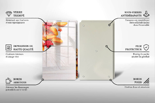 Üveg vágódeszka Őszi levelek