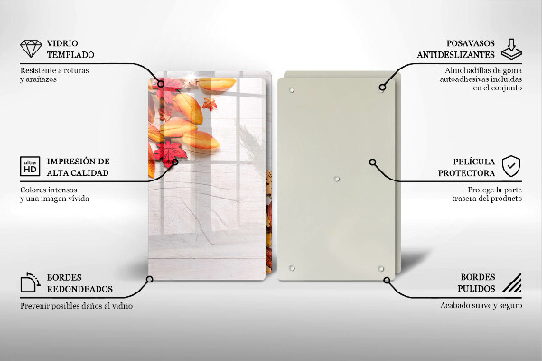 Üveg vágódeszka Őszi levelek