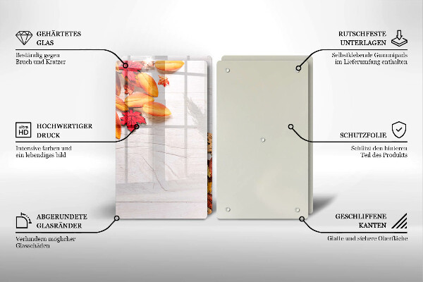 Üveg vágódeszka Őszi levelek