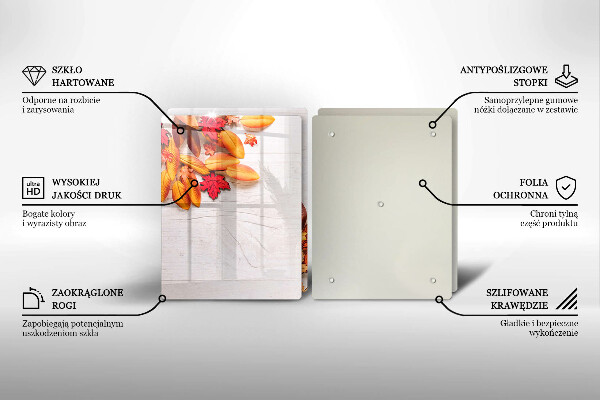 Üveg vágódeszka Őszi levelek