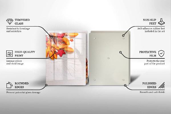 Üveg vágódeszka Őszi levelek