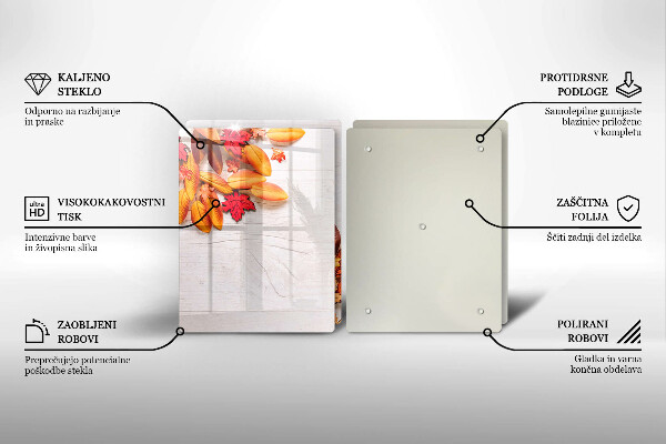 Üveg vágódeszka Őszi levelek