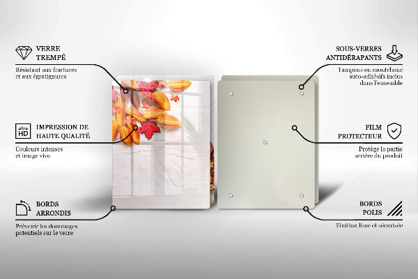 Üveg vágódeszka Őszi levelek