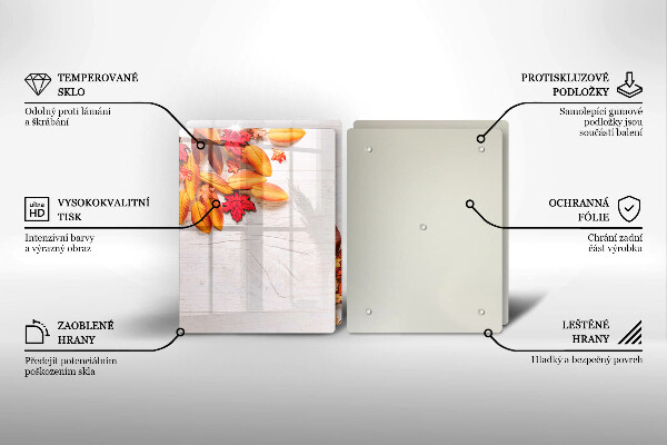 Üveg vágódeszka Őszi levelek