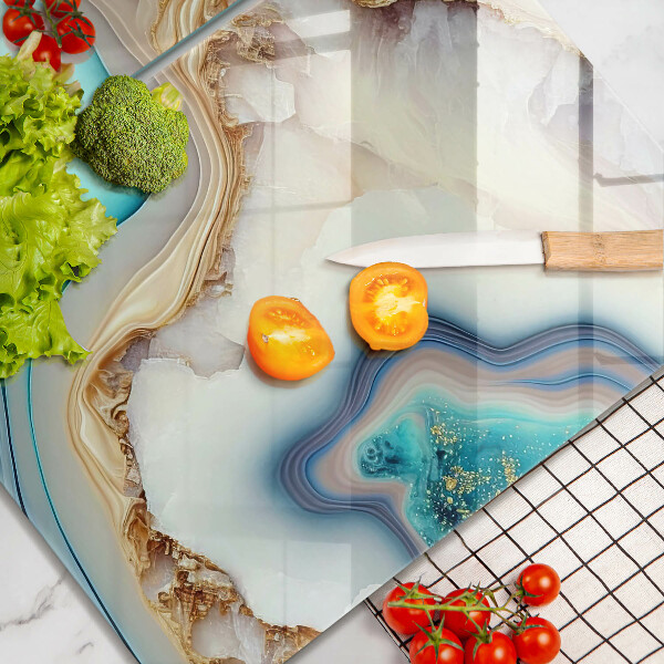 Üveg vágódeszka Tarka márvány