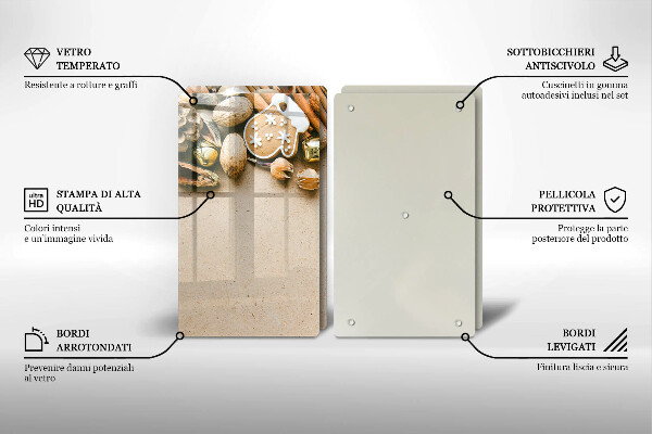 Üveg vágódeszka karácsonyi díszek