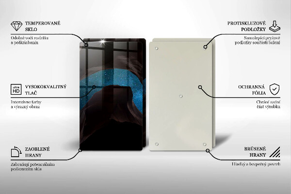 Üveg vágódeszka Csillagos égbolt