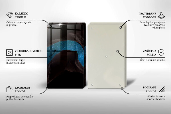 Üveg vágódeszka Csillagos égbolt