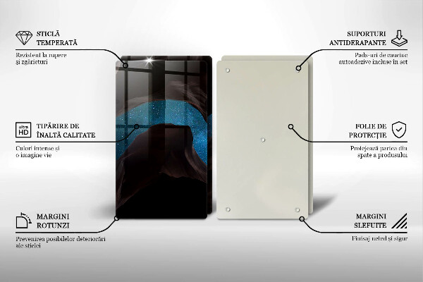 Üveg vágódeszka Csillagos égbolt