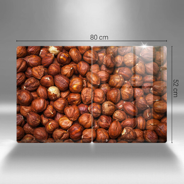 Üveg vágódeszka Mogyoró