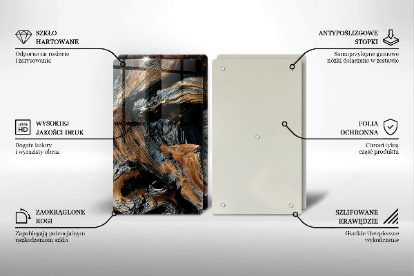 Üveg vágódeszka Absztrakt minta