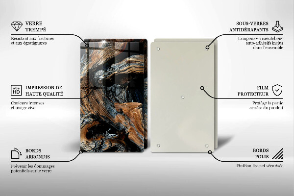 Üveg vágódeszka Absztrakt minta