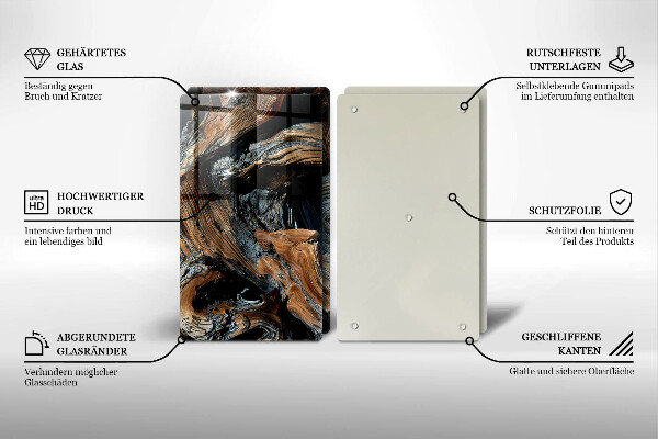 Üveg vágódeszka Absztrakt minta