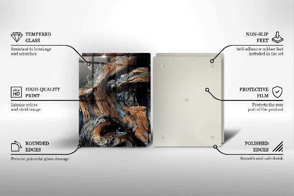 Üveg vágódeszka Absztrakt minta