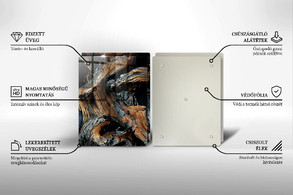 Üveg vágódeszka Absztrakt minta