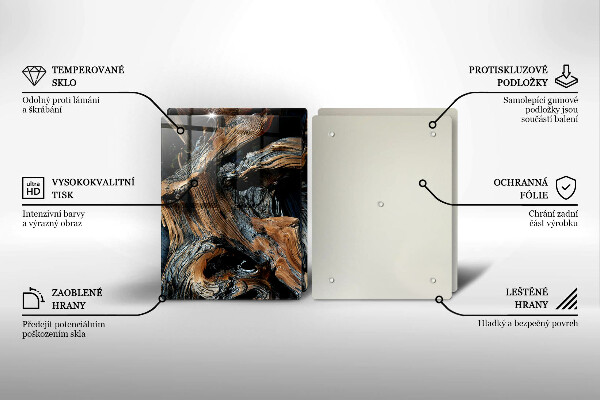 Üveg vágódeszka Absztrakt minta