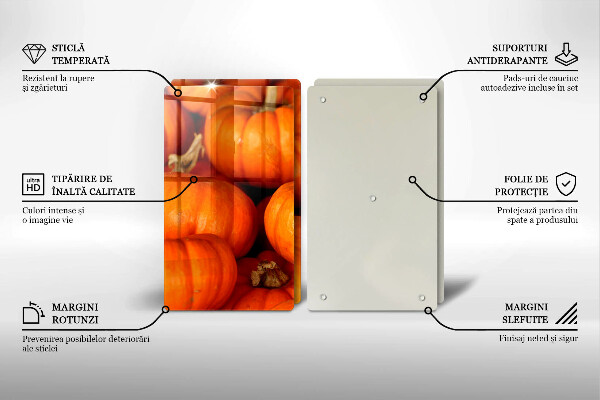 Üveg vágódeszka Sütőtök