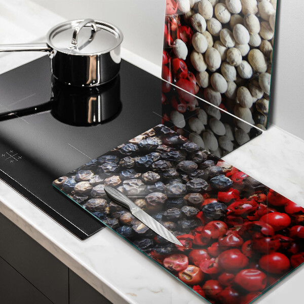Üveg vágódeszka Fekete bors