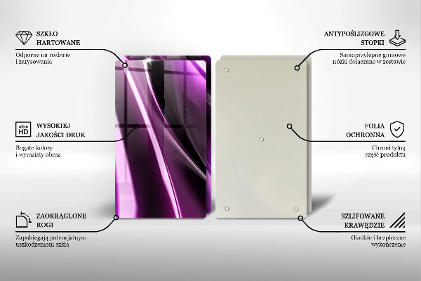 Üveg vágódeszka Lila absztrakció