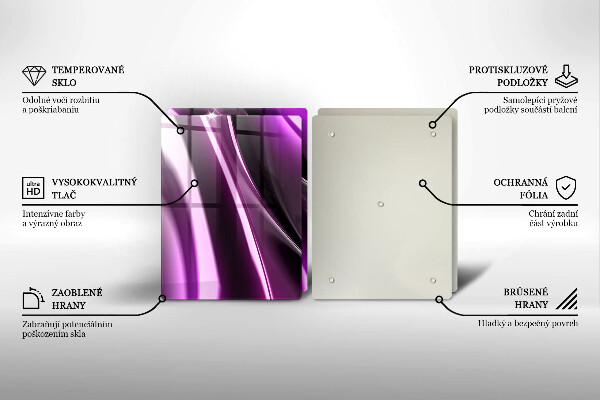 Üveg vágódeszka Lila absztrakció